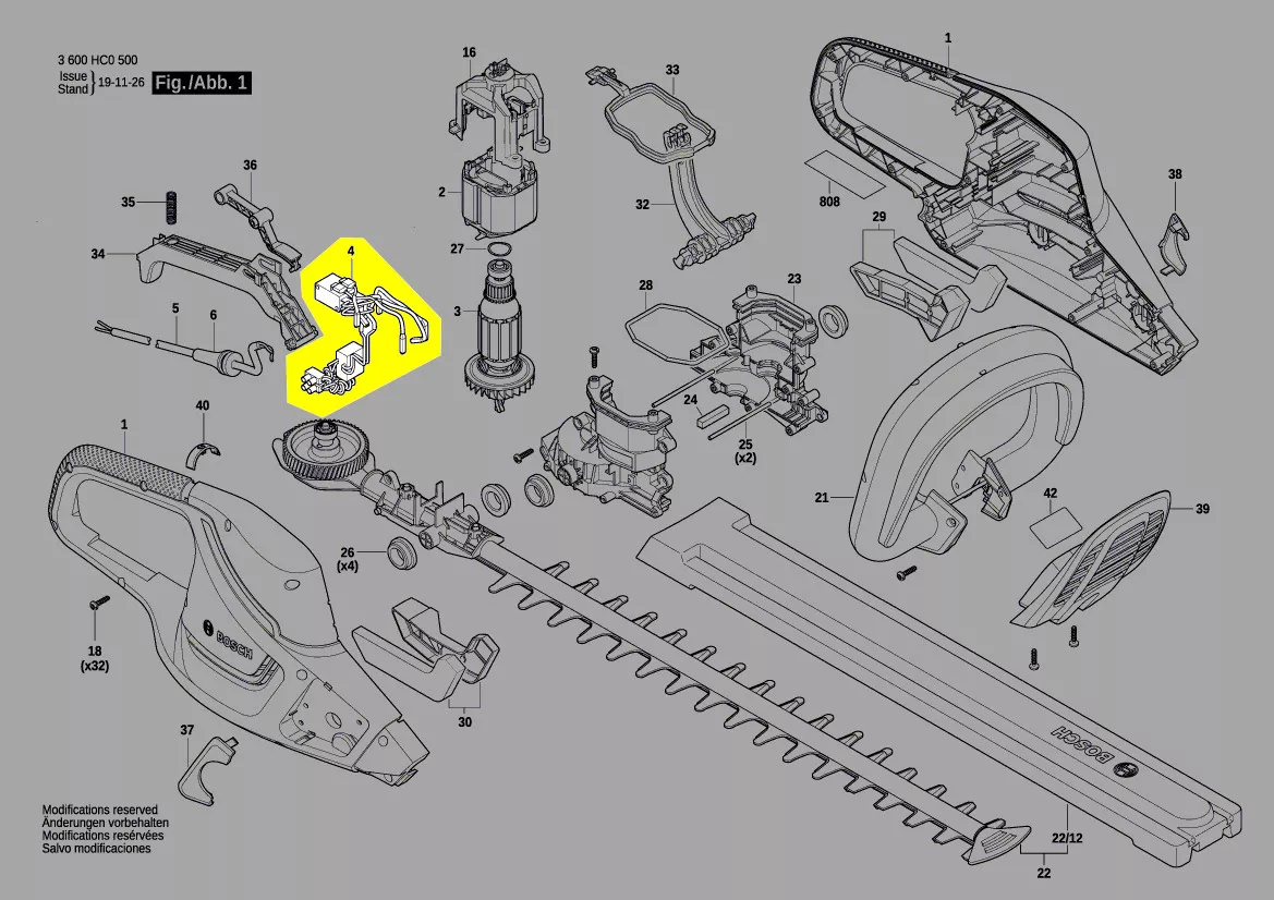 Interrupteur réf. 1 604 220 56C Bosch